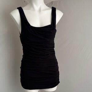 Express black ruched sleeveless top